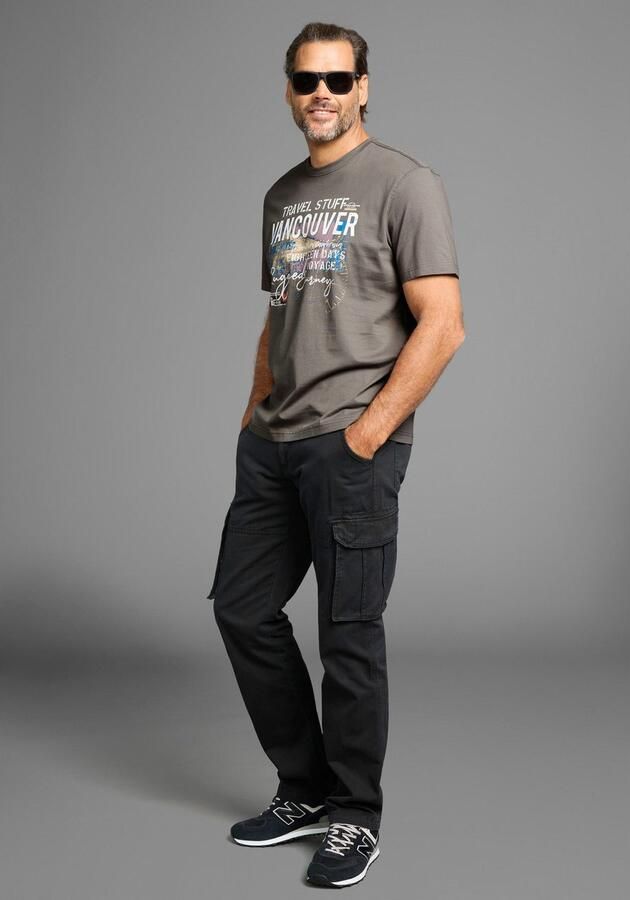 Man's World T-shirt Korte mouwen bedrukt ronde hals van rekbare jersey stof - Foto 5