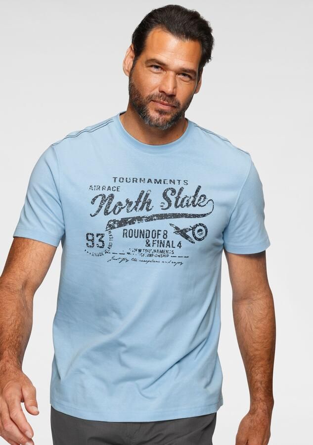 Man's World T-shirt Korte mouwen bedrukt ronde hals van single jersey - Foto 7