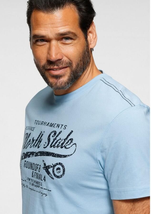 Man's World T-shirt Korte mouwen bedrukt ronde hals van single jersey - Foto 3