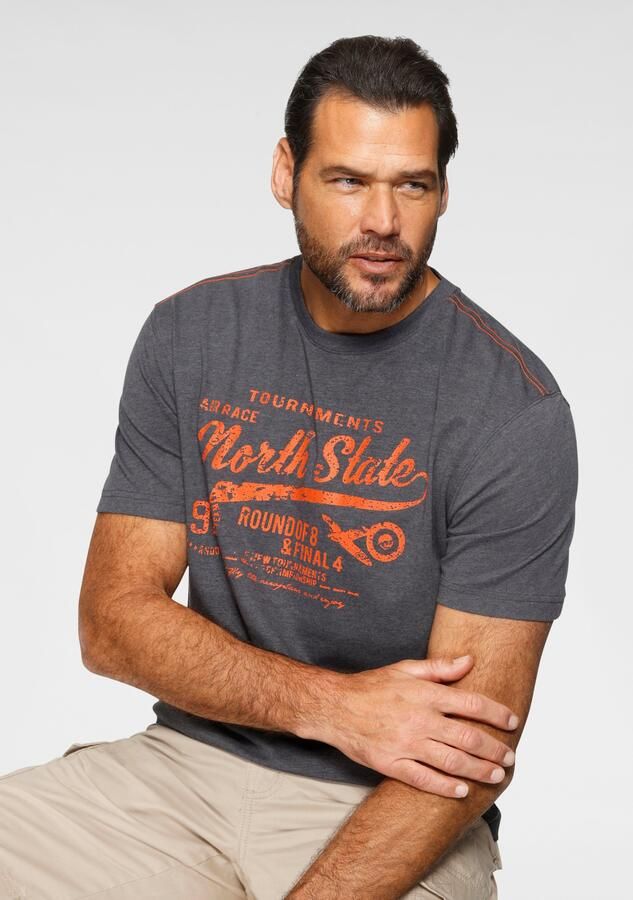 Man's World T-shirt Korte mouwen bedrukt ronde hals van single jersey - Foto 6