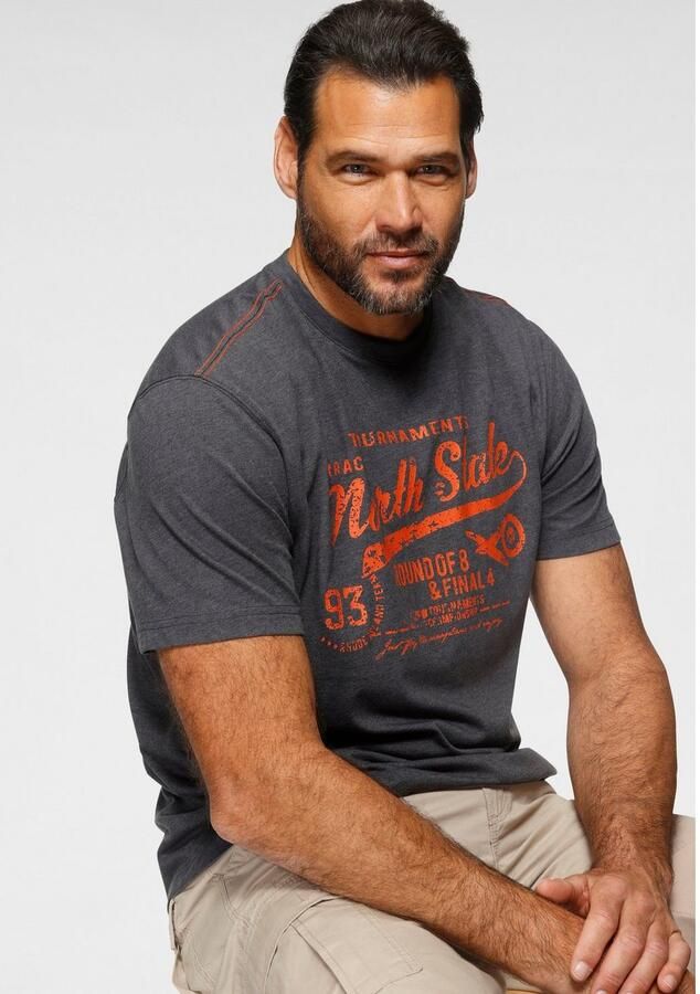 Man's World T-shirt Korte mouwen bedrukt ronde hals van single jersey - Foto 4