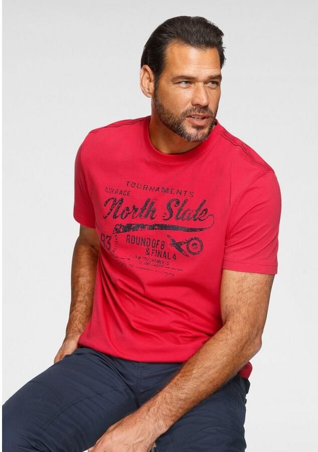 Man's World T-shirt Korte mouwen bedrukt ronde hals van single jersey - Foto 4