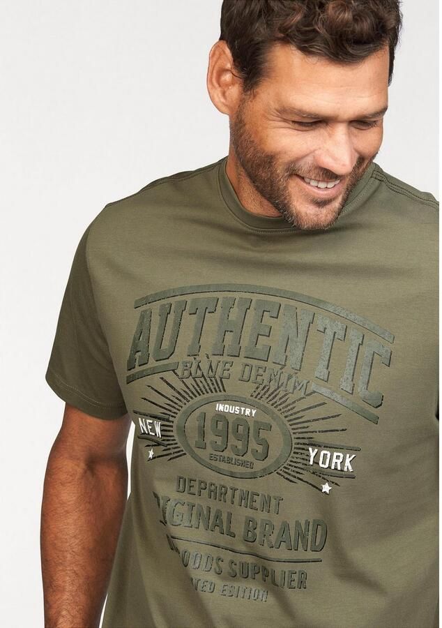 Man's World T-shirt Korte mouwen casual pasvorm bedrukt ontwerp ronde hals - Foto 3