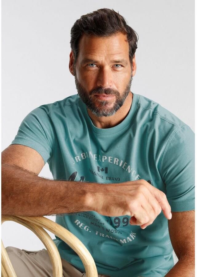 Man's World T-shirt Korte mouwen casual pasvorm van katoenmix onderhoudsvriendelijk - Foto 2