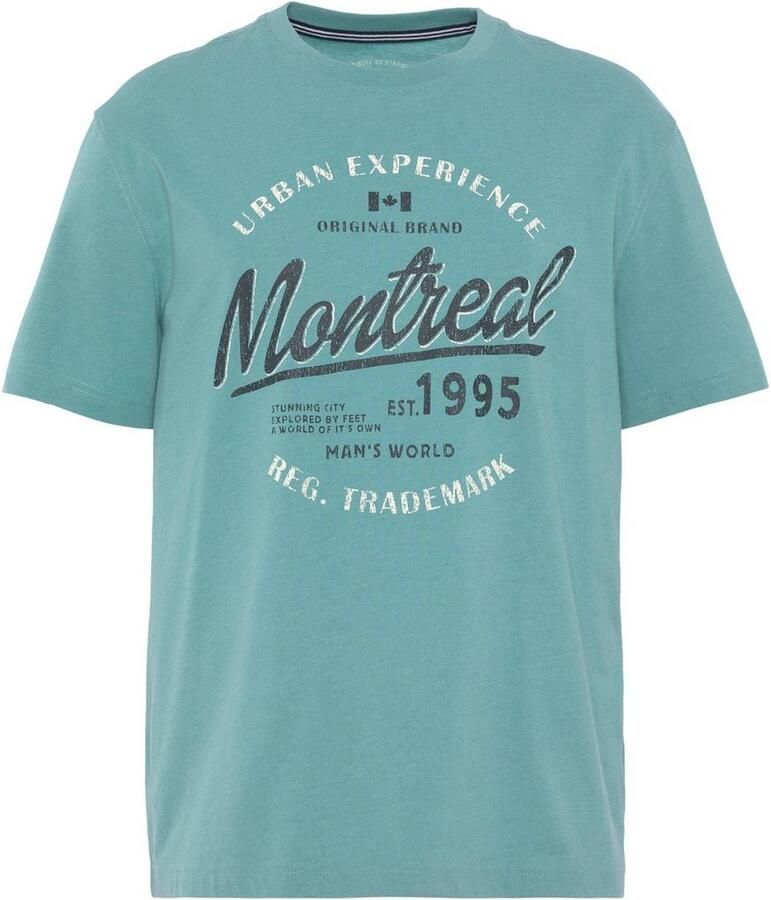 Man's World T-shirt Korte mouwen casual pasvorm van katoenmix onderhoudsvriendelijk