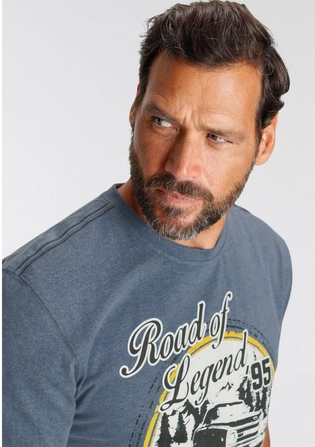 Man's World T-shirt Korte mouwen gemêleerd ronde hals van single jersey - Foto 4