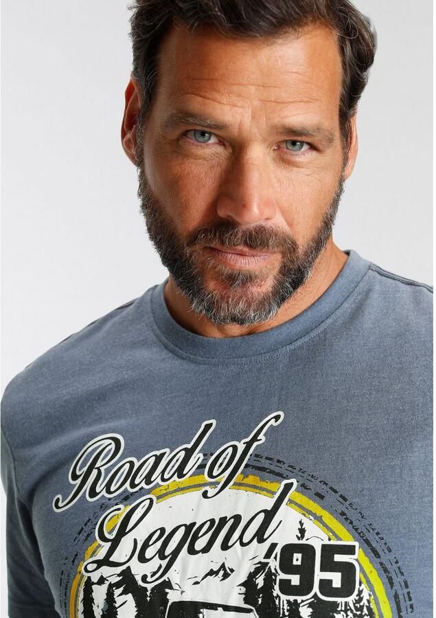 Man's World T-shirt Korte mouwen gemêleerd ronde hals van single jersey - Foto 3