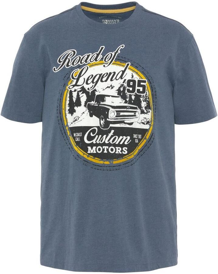 Man's World T-shirt Korte mouwen gemêleerd ronde hals van single jersey