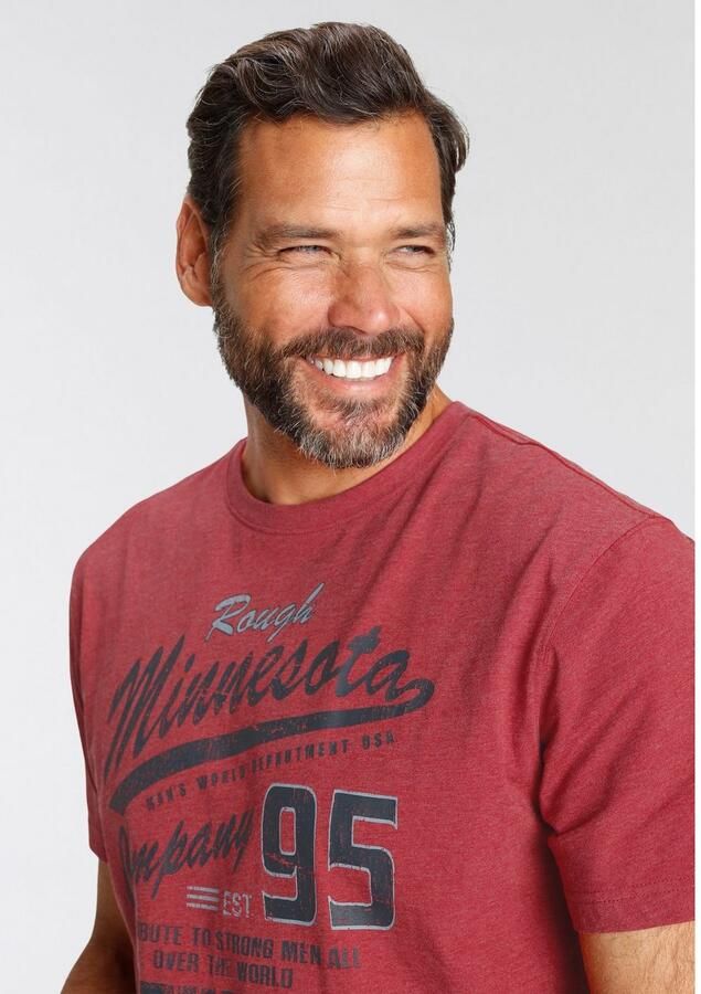 Man's World T-shirt korte mouwen gemêleerde look ronde hals - Foto 3