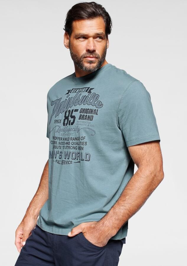 Man's World T-shirt Korte mouwen met stijlvolle print ronde hals van katoen - Foto 5