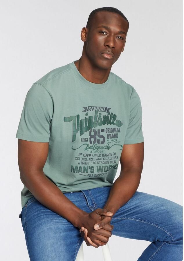 Man's World T-shirt Korte mouwen met stijlvolle print ronde hals van katoen - Foto 4