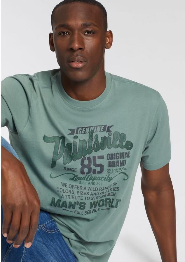 Man's World T-shirt Korte mouwen met stijlvolle print ronde hals van katoen - Foto 5