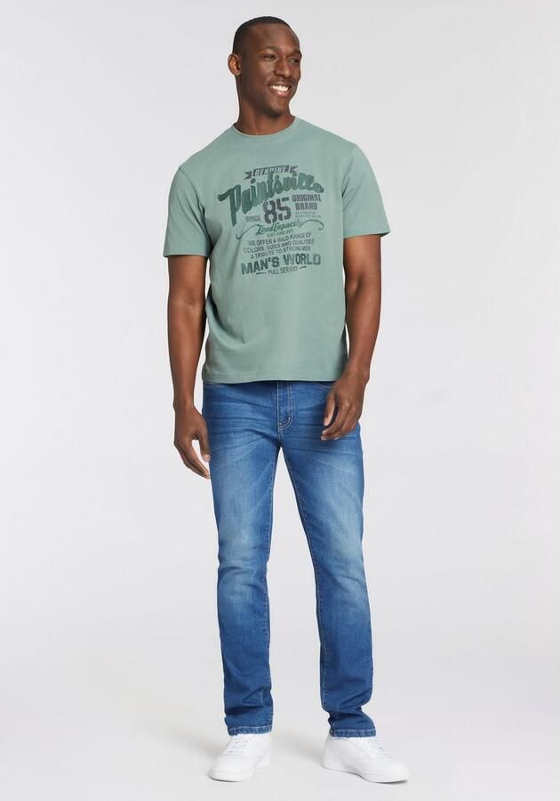 Man's World T-shirt Korte mouwen met stijlvolle print ronde hals van katoen - Foto 7