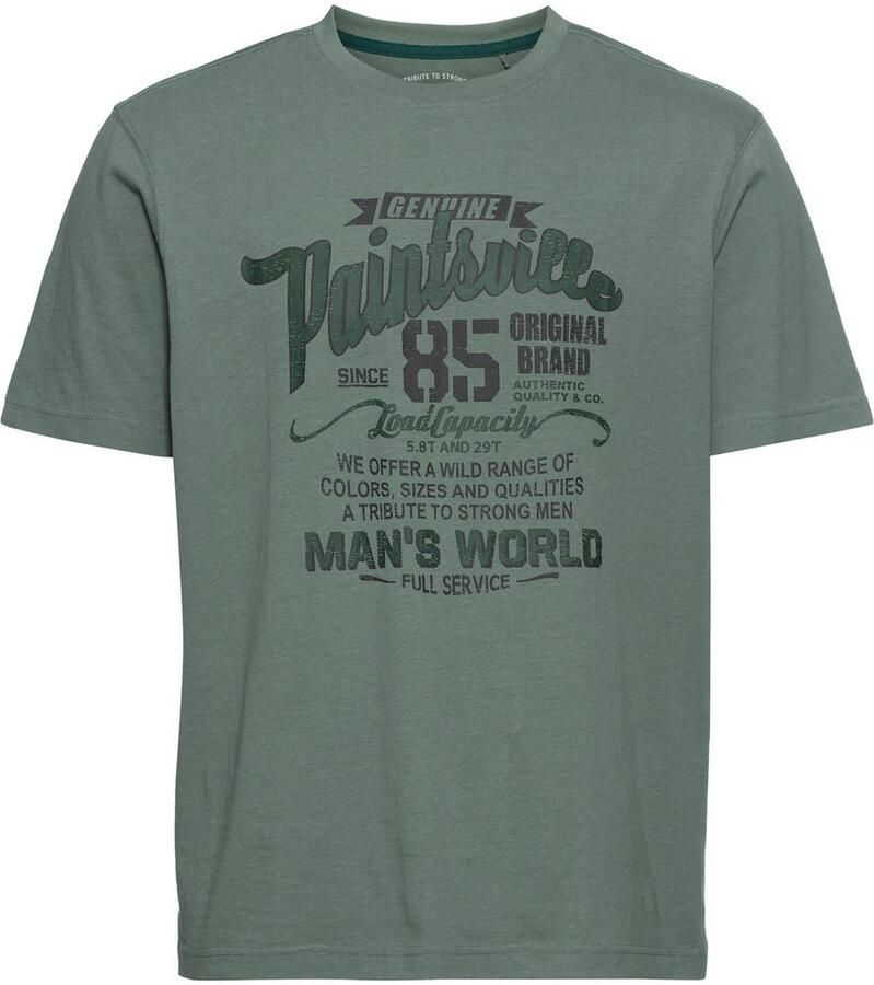 Man's World T-shirt Korte mouwen met stijlvolle print ronde hals van katoen