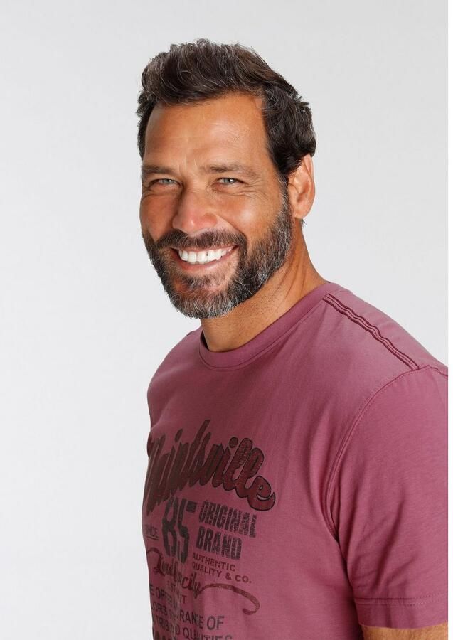 Man's World T-shirt Korte mouwen met stijlvolle print ronde hals van katoen - Foto 3