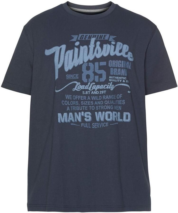 Man's World T-shirt Korte mouwen met stijlvolle print ronde hals van katoen