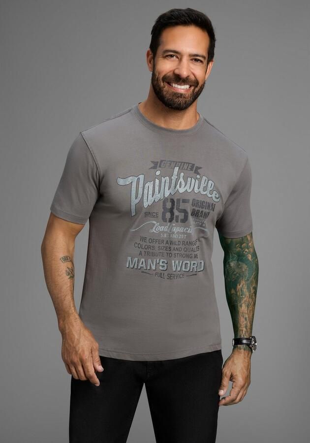Man's World T-shirt Korte mouwen met stijlvolle print ronde hals van katoen - Foto 2