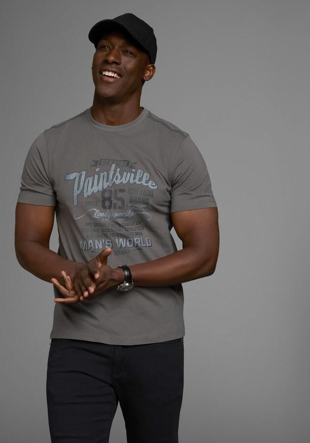 Man's World T-shirt Korte mouwen met stijlvolle print ronde hals van katoen - Foto 3