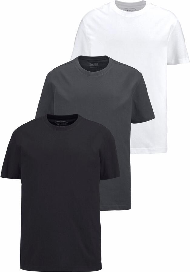 Man's World T-shirt Korte mouwen normale pasvorm van katoen in 3-pack (3-delig Set van 3) - Foto 12