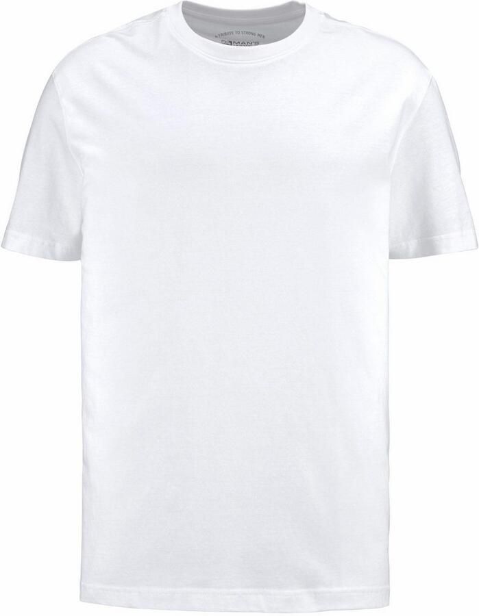 Man's World T-shirt Korte mouwen normale pasvorm van katoen in 3-pack (3-delig Set van 3)