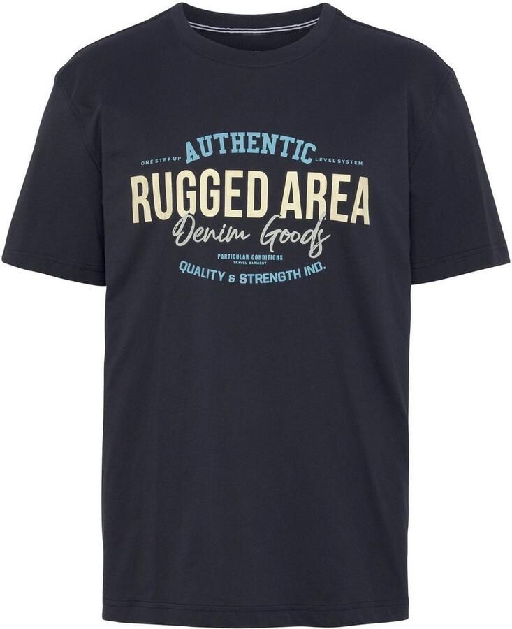 Man's World T-shirt Korte mouwen regular fit met print ronde hals