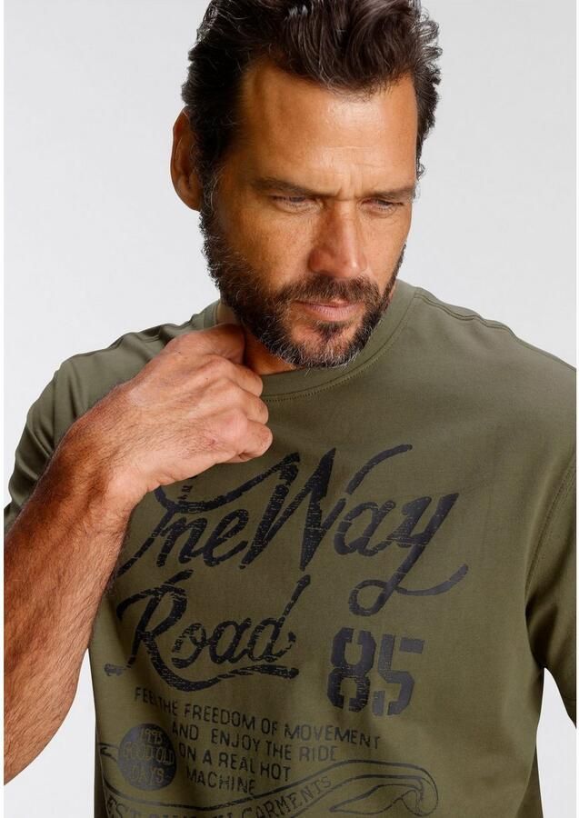 Man's World T-shirt Korte mouwen regular fit met print ronde hals in used-look - Foto 3