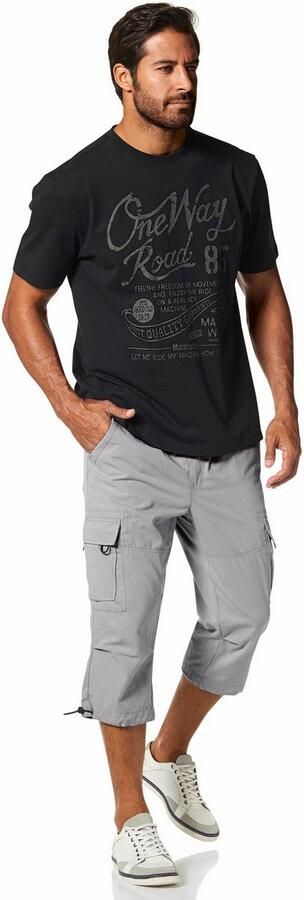 Man's World T-shirt Korte mouwen regular fit met print ronde hals in used-look - Foto 5