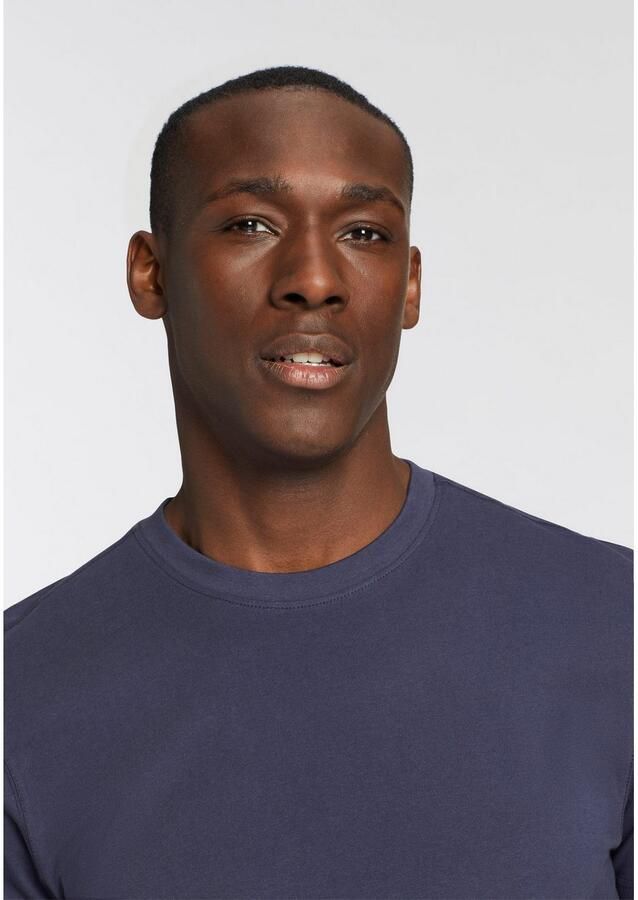 Man's World T-shirt Nieuwe kleuren! Korte mouw effen kleur ronde hals van katoen(3-delig Set van 3) - Foto 2