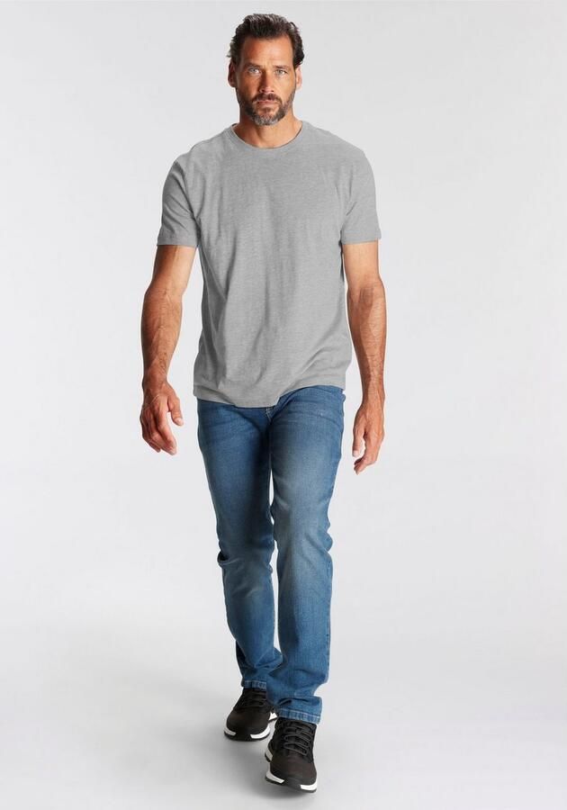 Man's World T-shirt Nieuwe kleuren! Korte mouw effen kleur ronde hals van katoen(3-delig Set van 3) - Foto 7