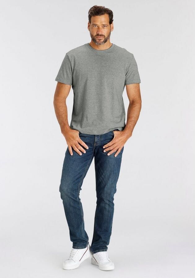 Man's World T-shirt Nieuwe kleuren! Korte mouw effen kleur ronde hals van katoen(3-delig Set van 3) - Foto 8