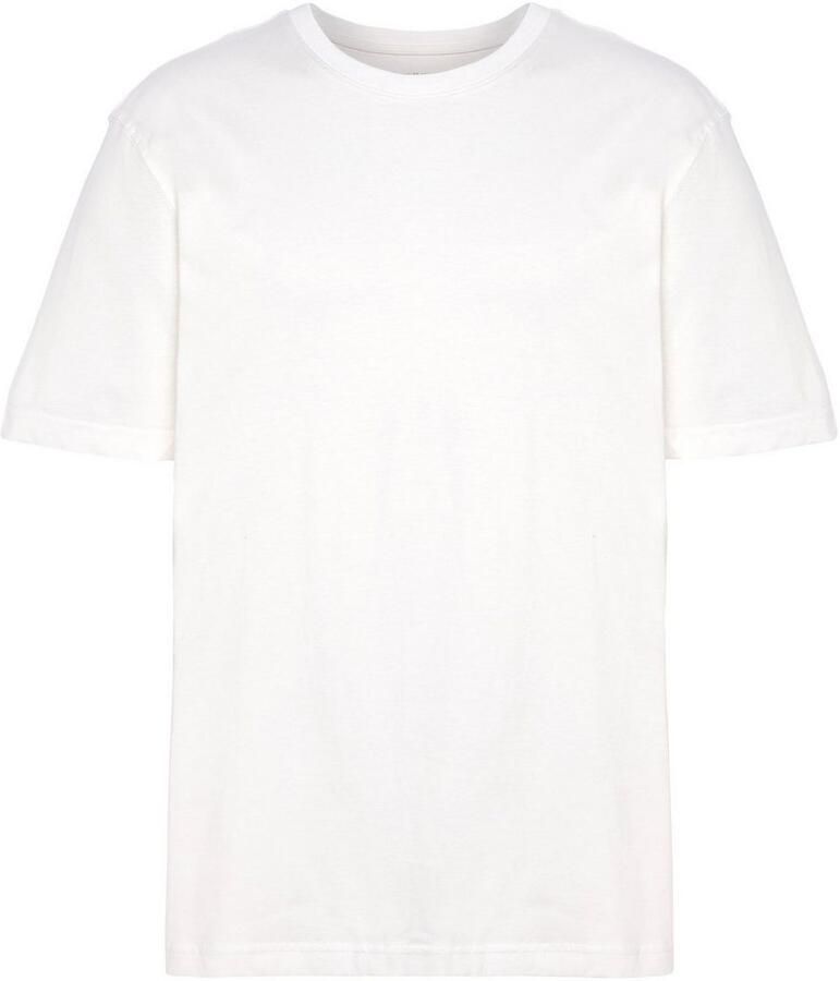 Man's World T-shirt Nieuwe kleuren! Korte mouw effen kleur ronde hals van katoen(3-delig Set van 3)