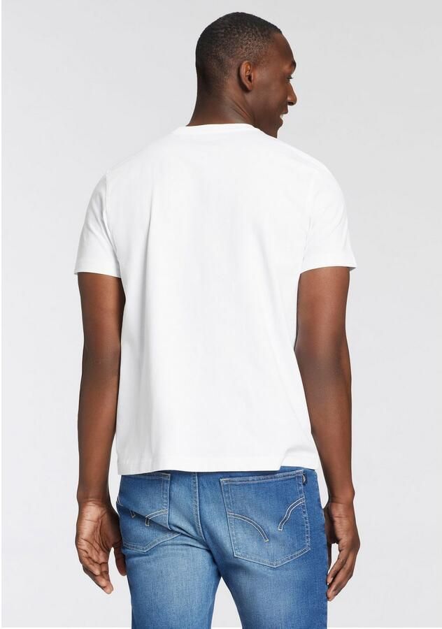 Man's World T-shirt Nieuwe kleuren! Korte mouw effen kleur ronde hals van katoen(3-delig Set van 3) - Foto 2