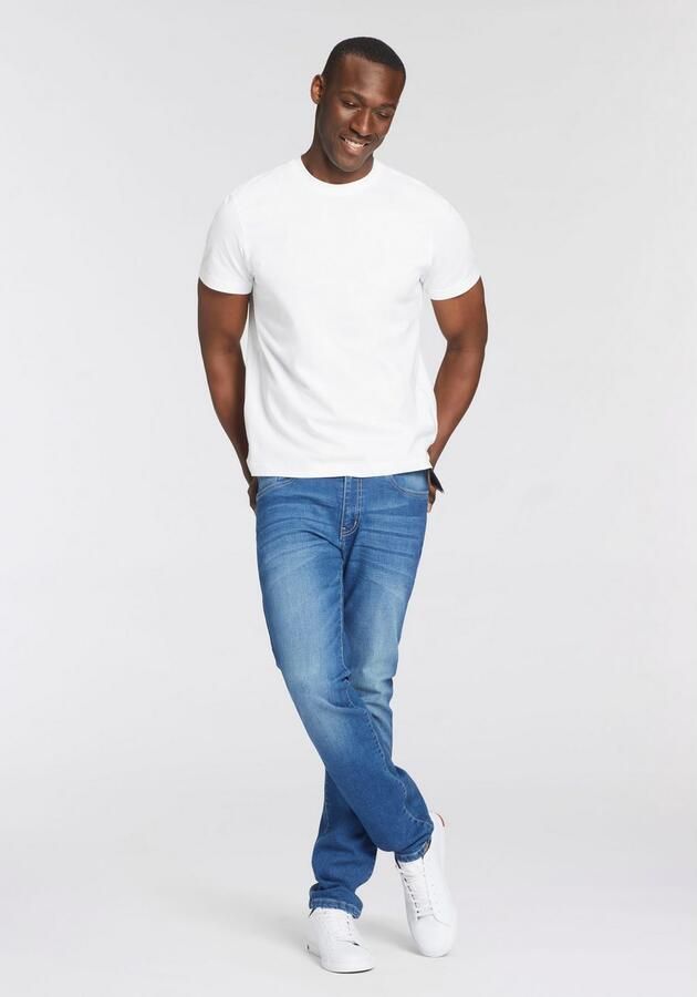 Man's World T-shirt Nieuwe kleuren! Korte mouw effen kleur ronde hals van katoen(3-delig Set van 3) - Foto 6