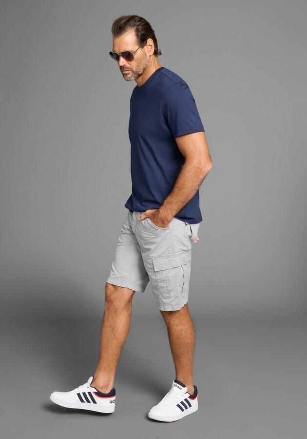 Man's World T-shirt Nieuwe kleuren! Korte mouw effen kleur ronde hals van katoen(3-delig Set van 3) - Foto 4