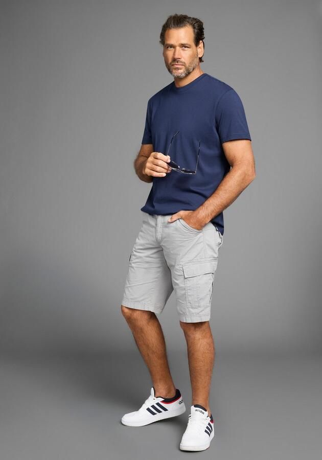 Man's World T-shirt Nieuwe kleuren! Korte mouw effen kleur ronde hals van katoen(3-delig Set van 3) - Foto 5