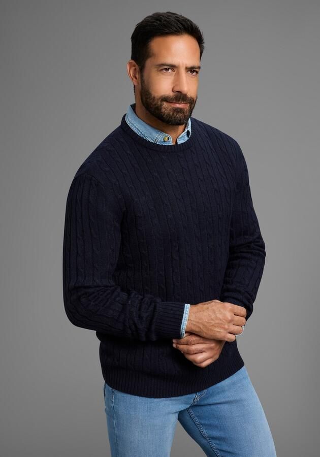 Man's World Trui met ronde hals Nieuwe collectie! Highlight all-over kabelpatroon! - Foto 6