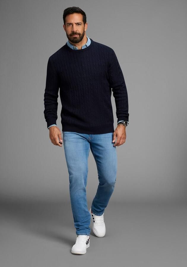Man's World Trui met ronde hals Nieuwe collectie! Highlight all-over kabelpatroon! - Foto 3