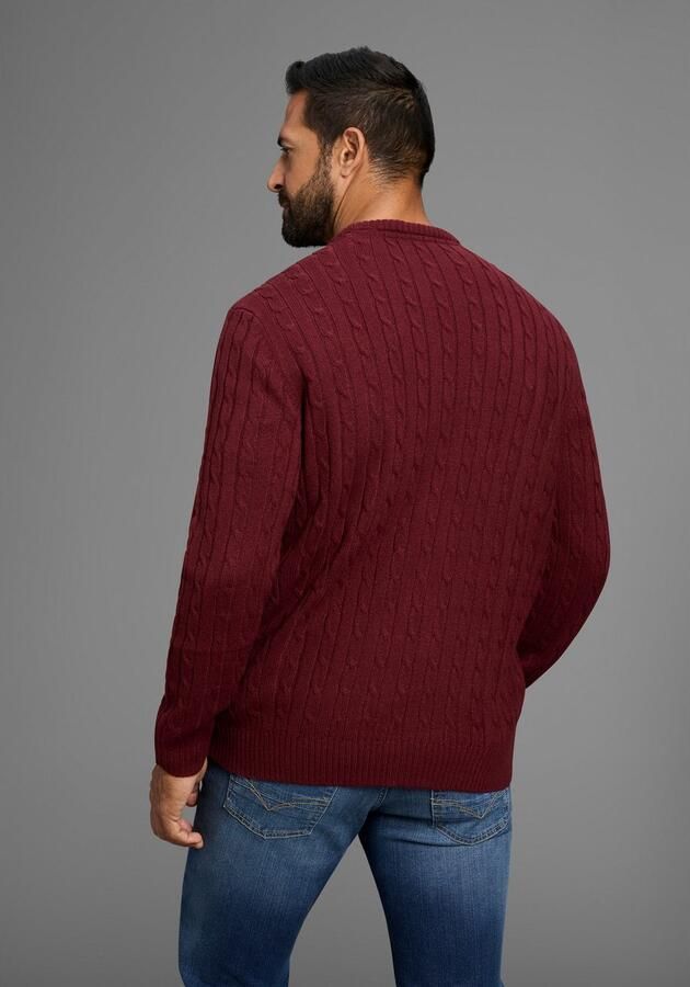Man's World Trui met ronde hals Nieuwe collectie! Highlight all-over kabelpatroon! - Foto 4