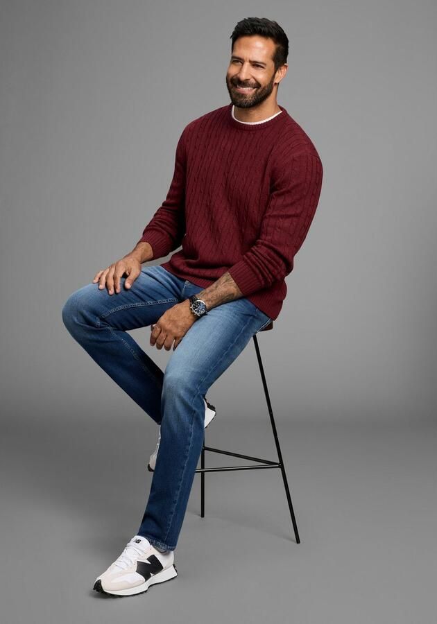 Man's World Trui met ronde hals Nieuwe collectie! Highlight all-over kabelpatroon! - Foto 5