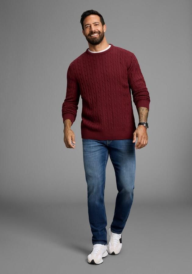 Man's World Trui met ronde hals Nieuwe collectie! Highlight all-over kabelpatroon! - Foto 6