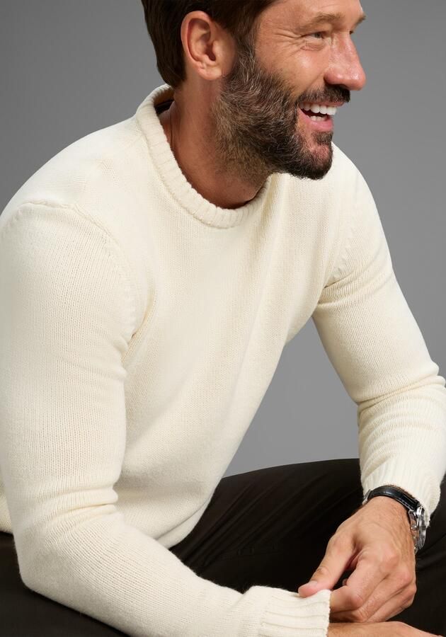 Man's World Trui met ronde hals Nieuwe collectie! Tijdloze & veelzijdige basic style gemêleerde look zacht handvat perfect voor het koudere seizoen - Foto 6