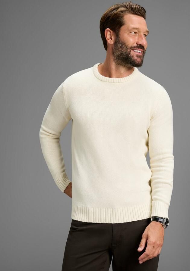 Man's World Trui met ronde hals Nieuwe collectie! Tijdloze & veelzijdige basic style gemêleerde look zacht handvat perfect voor het koudere seizoen - Foto 3