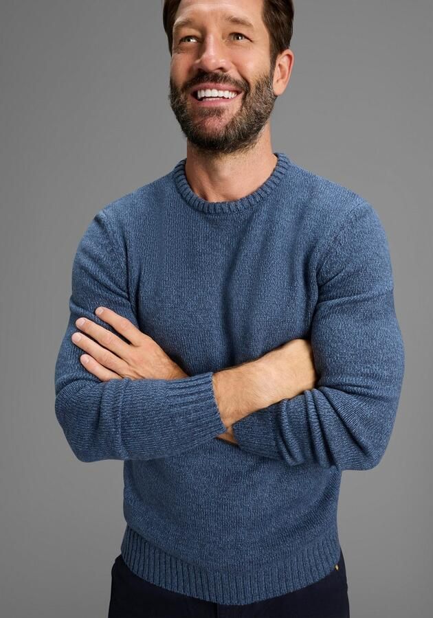 Man's World Trui met ronde hals Nieuwe collectie! Tijdloze & veelzijdige basic style gemêleerde look zacht handvat perfect voor het koudere seizoen - Foto 4