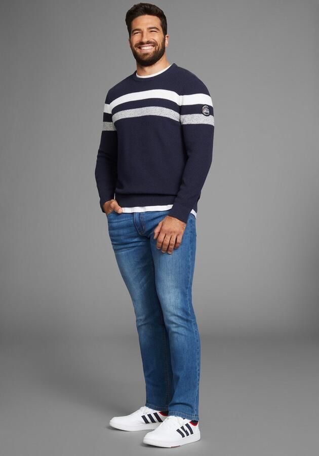 Man's World Trui met ronde hals Tot XL in gemêleerde look - Foto 4