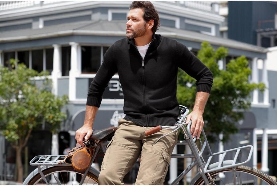 Man's World Cargobroek met opgestikte zakken - Foto 5