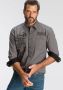Man's World Overhemd met lange mouwen met contrastkleurige print - Thumbnail 1