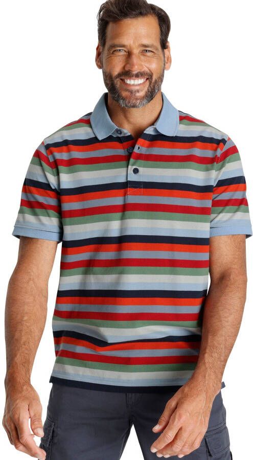 Man's World Poloshirt met veelkleurige strepen