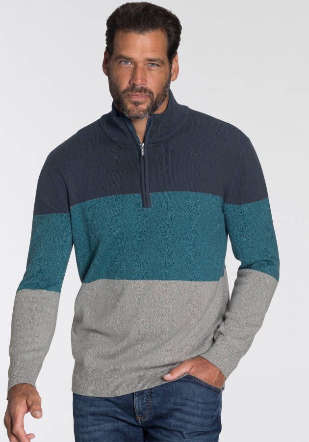 Man's World Schipperstrui Tot XL met blokstrepen