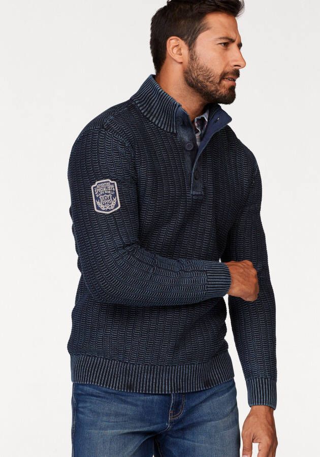 Man's World Schipperstrui Tot XL met badge op de mouw