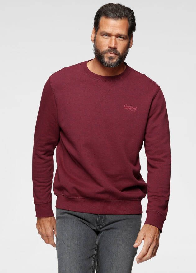 Man's World Sweatshirt Lange mouwen basic-stijl effen ronde hals